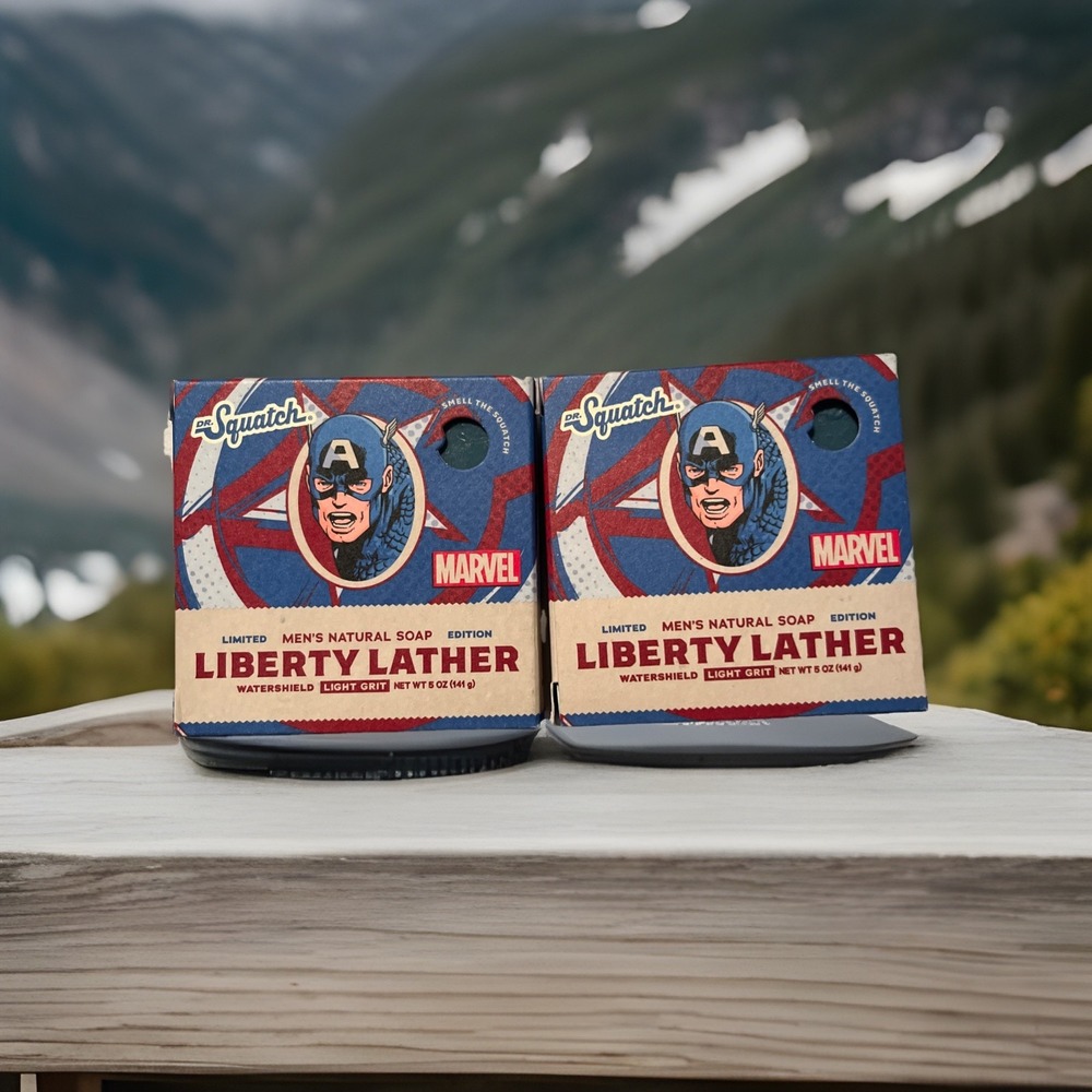Two (2).  Squatch Liberty Low Grit Soap !!! Smells Nice